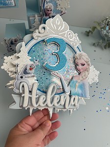 Elsa Cake Topper, Frozen Cake Topper , Elsa Cake Topper, Ice Queen Party Decor, Disney Inspired Cake Topper, Frozen - Etsy