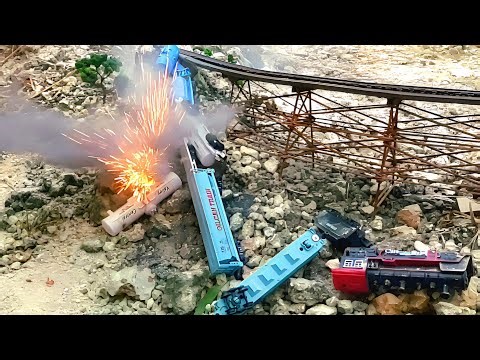 Train accident on bridge