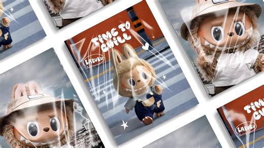 1分钟用Lovart 做的Labubu3D模型和视频，大家觉得能用吗