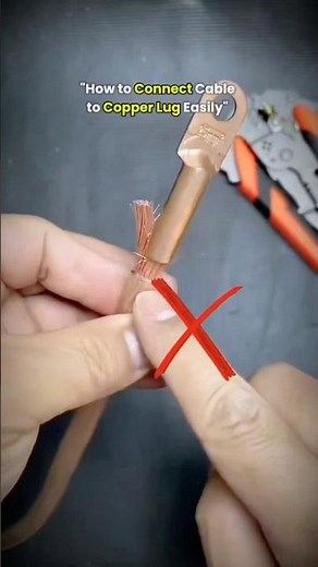 How connect cable to copper lug easily #cable #tipsandtricks #lifehacks #electrician #electrical