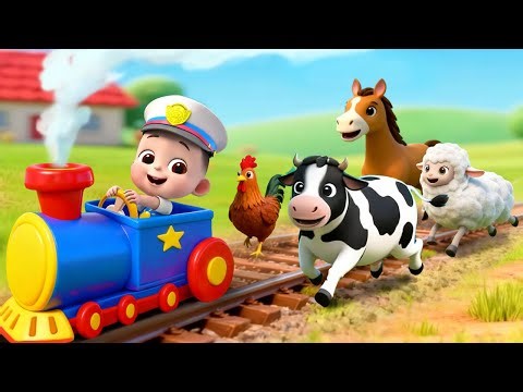 🔴LIVE | Animals on the Train | Learn Vehicles, Animals + More! | Nursery Rhyme | LiaChaCha