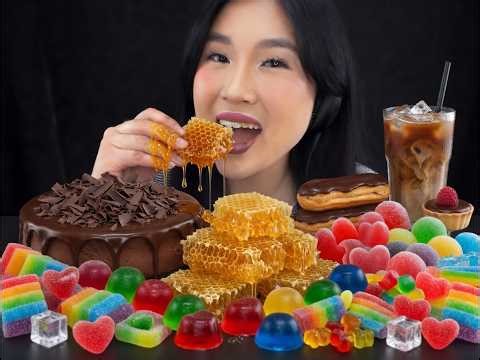 ASMR Satisfying Cakes, Honeycombs and Frozen Jelley Eating | Crunchy Eating Sounds completion