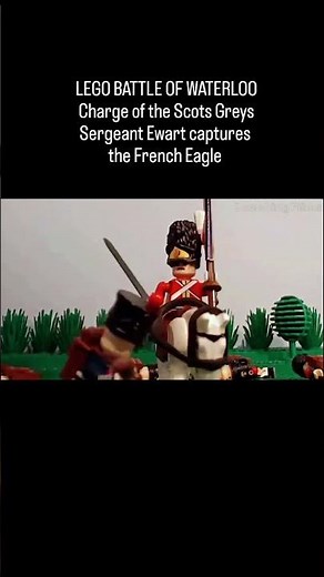 LEGO Battle of Waterloo - Charge of the Scots Greys part 4. #lego #napoleonicwars #legostopmotion