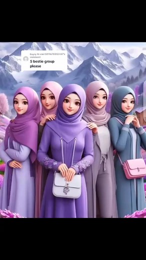 Lovely Best Friends Group Pictures with Hijabi Girls
