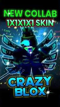 NEW COLLAB 1X1X1X1 SKIN! CrazyBlox SHOWCASE | Forsaken (Flood Escape 2 Update)