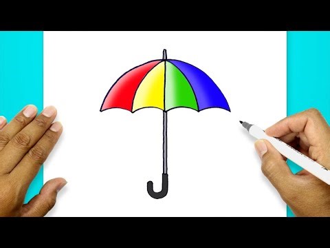 Drawing Of An Umbrella | Simple Drawing Tutorial