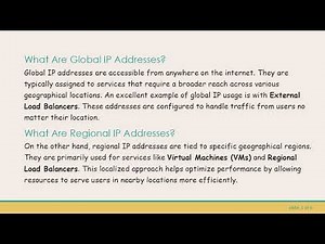 Understanding the Difference between Global and Regional IP Addresses in Google Cloud