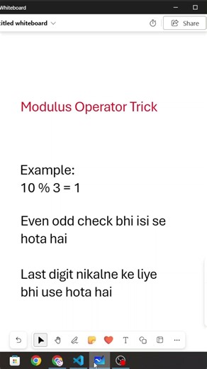 Modulus Operator in C 🔥 % Ka Use Kya Hai | #shorts