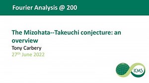 The Mizohata--Takeuchi conjecture: an overview - Tony Carbery