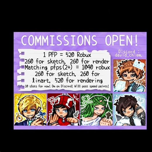 [OPEN] robux pfp commissions! dm me on discord if interested!! #art #roblox #commission #shorts