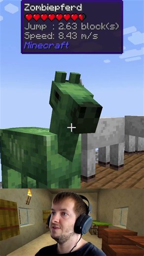 A Lucky Block full of horses in Minecraft Skyblock