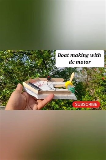 Amazing Boat making with DC Motor & Battery|#creativelearning##viralshorts##easyexperiment#😊😊