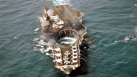 The fire that melted through USS Forrestal