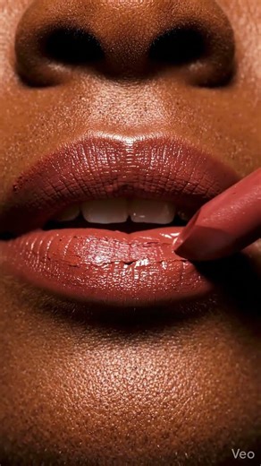 Perfect Glossy Mahogany Color Lips #satisfying #beautyshorts #makeup #lipgloss #lips #lipstick