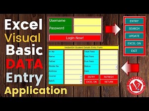 1 Excel VBA Data Entry application for Beginners | Excel VBA Project | Pradip VedantSri