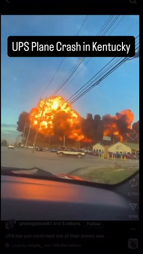 Local residents captured the moment a UPS Plane crashed just yards away causing a massive explosion after takeoff from Muhammad Ali International Airport in Louisville... Officials confirmed multiple fatalities and are still investigating what caused the crash. #Louisville #Plane #Crash #UPS #PlaneCrash #Kentucky #Truck #Dashcam | Mark Angel Pagan