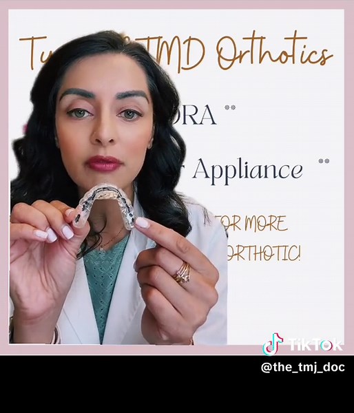 ✨ The MORA - Mandibular Orthopedic Repositioning Appliance - sits on the lower teeth. It has indentations all the way around, guiding the upper teeth where to rest - putting the jaw in a very specific three-dimensional position. ✨ The ARA - Anterior Repositioning Appliance - (also called the Farrar Appliance) sits on the upper arch and covers all the upper teeth. It has a flange that comes down in the front, which guides the lower front teeth forward. It has indentations built into it, guiding t