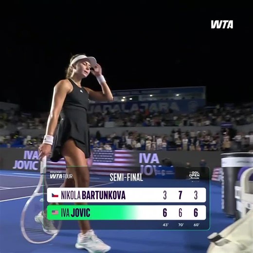 Iva Jovic - remember the name 🤩 📺 Watch the highlights as the 17-year-old American reached her first-ever WTA Tour final, beating Bartunkova 6-3, 6-7, 6-3. #GDLOpenAKRONxSantander | WTA