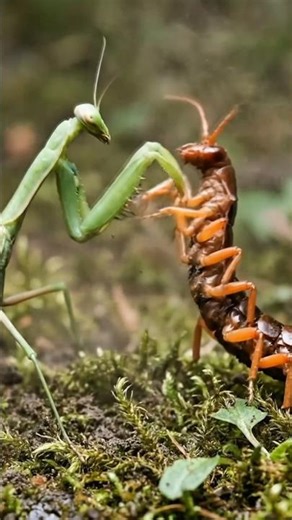 Praying Mantis vs Centipede #prayingmantis #centipede #wildlife #animals