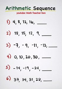 Number Pattern: Arithmetic Sequence 💯 #math #teachergon #numberseries | Ako si Teacher Gon