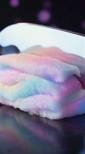 Iridescent Cloud Candy Slab ASMR | Daily Slice Therapy