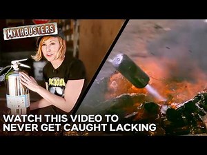 Does A Fire Extinguisher Caught In A Fire Explode? | MythBusters
