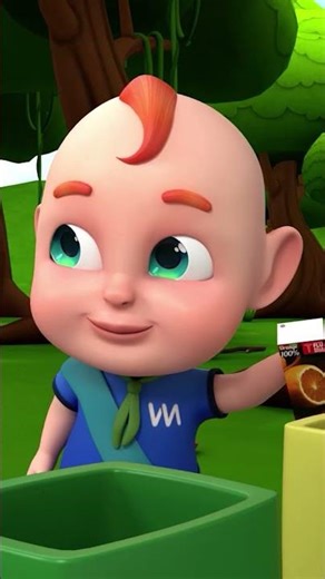 Baby Clean Up The Park | Sort The Garbage Song | Nursery Rhymes #kidssongs #shorts