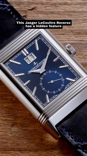 Watchfinder & Co. on Instagram: "The HIDDEN Feature On This Jaeger-LeCoultre Watch Now, Jaeger-LeCoultre is one of those brands that make complications look simple and effortless, and I really admire the genius of this Reverso. So, you get a classic rectangular face that is clean and sophisticated, with sharp faceted applied indices and gleaming broad hands on a deep, rich blue sunburst dial, as well as a grand date display with JLC’s patented date discs. But flip to the other side, and you also