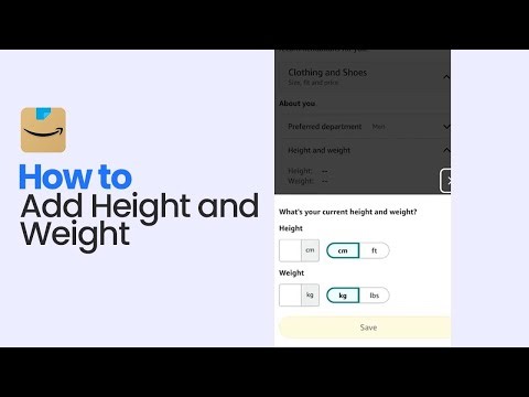 How to Add Height and Weight on Amazon [easy]