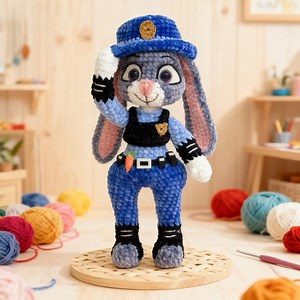 Zootopia Inspired Judy Bunny Police Doll Crochet Pattern Amigurumi Plushie Gift DIY Soft Toy Beginner-friendly - Etsy
