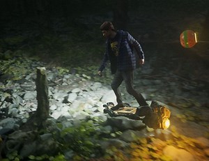 Ian Hubert on Instagram: "Mushroom Hunting! Best thing about animating folks on hoverboards is you can almost pull it off with just noise modifiers! Huge thanks @thomaspajamas for being the ultimate Sk8er Boi. I was able to put the entire environment together surprisingly quickly using photoscans I've snagged over the past year- totally in love with this workflow :D . #vfx #cg #animation #digitalart #cyberpunk #b3d #blender #photoscan #skaterboy"