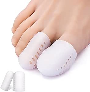 Niupiour Gel Toe Protectors, 14 Packs of Breathable Toe Covers, Big Toe Caps Guards for Men and Women, Toe Sleeves for Ingrown Toenails, Corns, Blister, Calluses, Toe Cushions for Foot Pain Relief