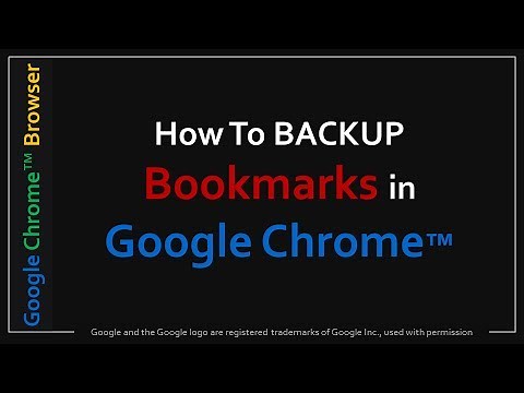 How to Backup Bookmarks in Google Chrome