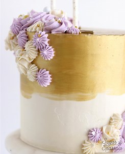 The Best (FDA Approved) Metallic Gold Buttercream Finish - Sugar & Sparrow