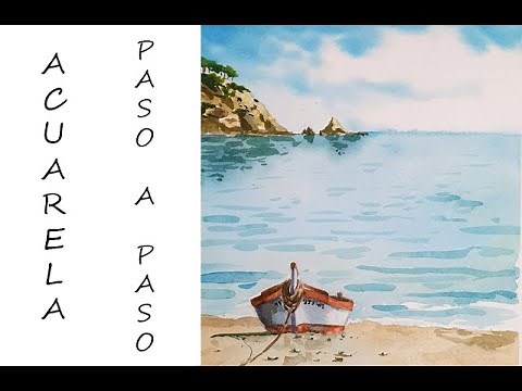 Como PINTAR una MARINA en ACUARELA FÁCIL/ Paso a paso