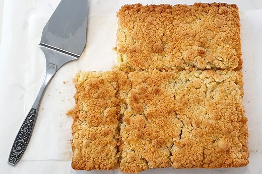 The best way to keep warm this winter is with a bowl of this delicious slice! Get recipe here >>> https://www.bestrecipes.com.au/recipes/crumbed-apple-slice-recipe/hn4q3exq | Best Recipes