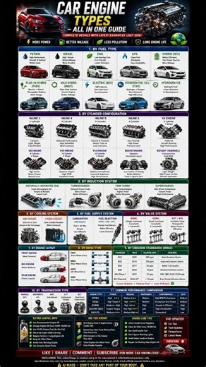 Every Car Engine Type Explained | Petrol, Diesel, Hybrid, EV & More! #Carsengine