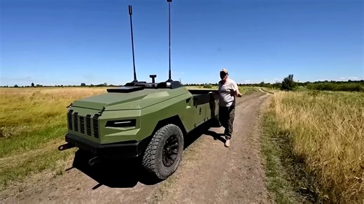 Ukraine’s protector robot truck is a remote controlled .50 cal gun platform built for the front lines