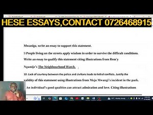 KCSE 2026 SILENT SONG ESSAYS QUESTION AND ANSWERS.