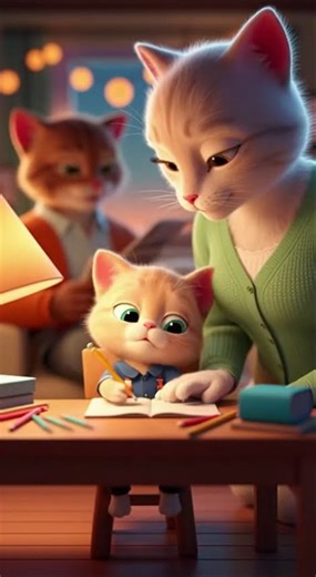Homework vs Me 😹✏️”🔥 #HomeworkStruggle#FunnyKids#CatStory#AICinematic#RelatableReels