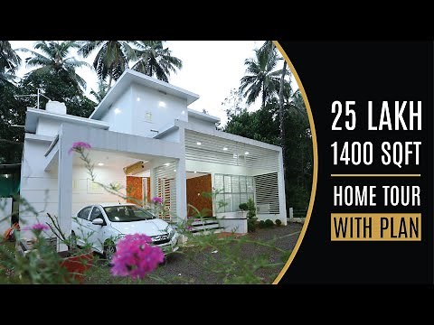 25 Lakhs | 4BHK | Kerala 1400 sqft modern budget House & Interior design Malayalam Home Tour & Plan