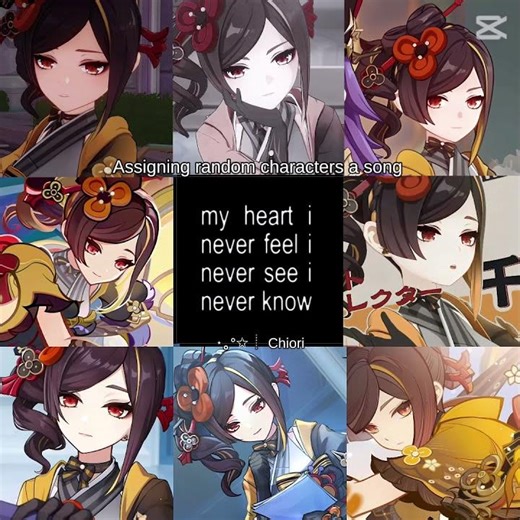 Assigning random characters different songs part one, Chiori