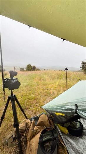 Camping in heavy rain. Z packs offset duo