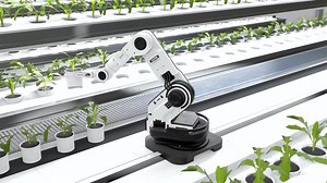 Smart robotic farmers concept, robot farmers, Agriculture technology, Farm automation