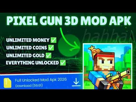 PIXEL GUN 3D MOD APK 2026 | DOWNLOAD PG3D MOD MENU HACK UNLIMITED MONEY,COINS,GEMS NEW UPDATE