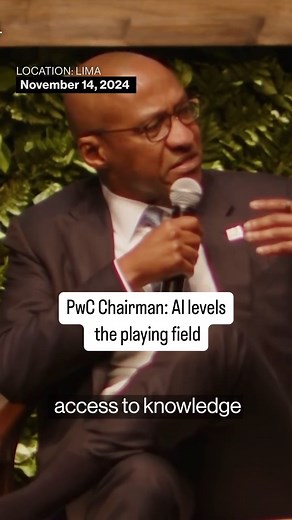 41K views · 159 reactions | Mohamed Kande, Global Chairman of PwC says that “AI will democratize access to knowledge for everybody.” Stay up to date on the APEC conference: https://trib.al/imFK3BW | Bloomberg | Facebook