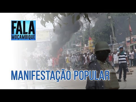 Manifestação na cidade de Maputo transforma ruas em praças de guerra @PortalFM24
