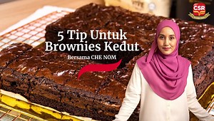 5 Tip Untuk Brownies Kedut! Frust bila buat tak menjadi kedut kan! Bestnya bila Che Nom kongsikan tip nak buat brownies berkedut, tapi kena tonton video ni sehingga habis untuk mengetahui bahan rahsia dari Che Nom. Pastinya korang takkan frust dan kedut mesti menjadi! #CSRPilihanTanpaRagu #jomtukarlah #csrdimanamana #RencahDapurCSR #chenom | CSR Teman Sajian