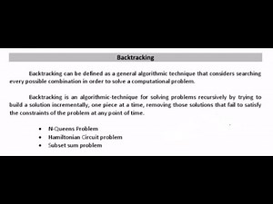 Backtracking N Queens Problem (in Tamil)