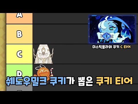[쿠키런 킹덤] 쉐도우밀크 쿠키의 쿠키 티어리스트